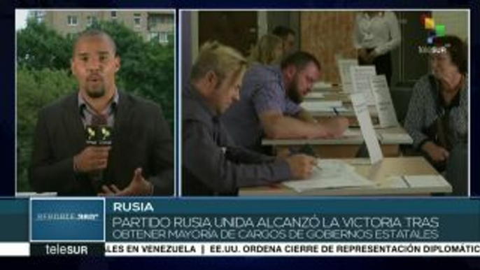 Rusia celebró exitosas elecciones de gobernadores y parlamentarios