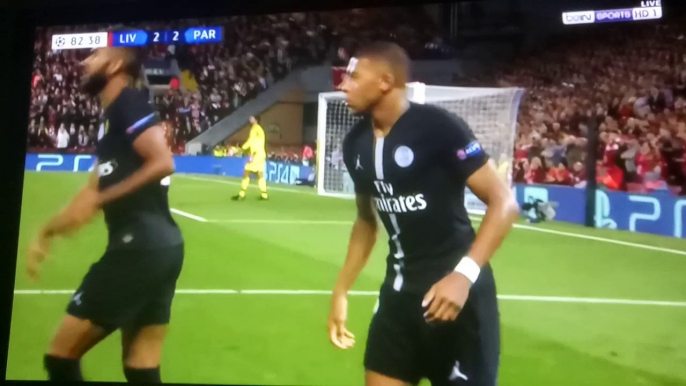 Liverpool vs PSG (2-2) Goal Mbapé