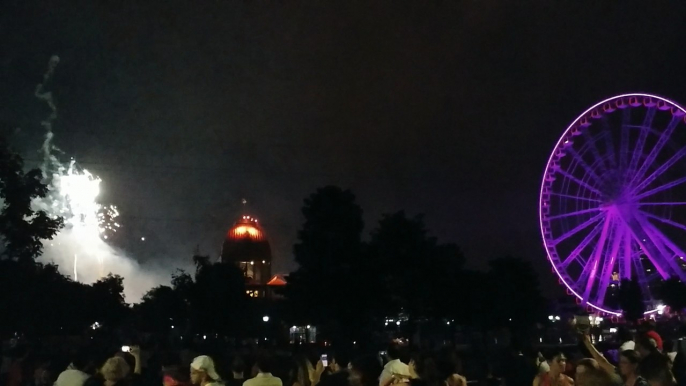 Feu d'artifice de la fête nationale du CANADA à Montreal 1er Juillet 2018