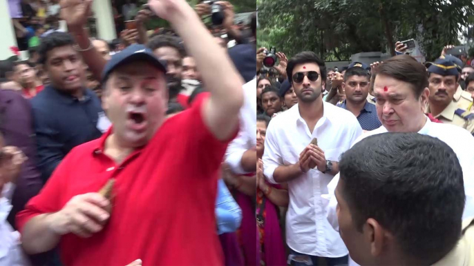 Ranbir Kapoor's uncle Rajiv Kapoor gets angry during RK studio's Ganapati visarjan; Video |FilmiBeat