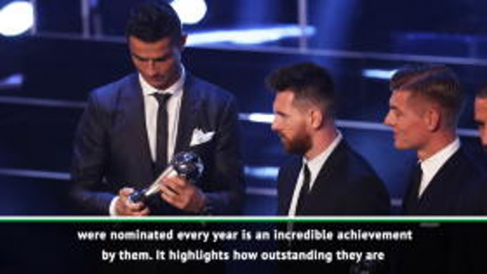 Southgate hails Messi and Ronaldo's 'incredible achievement'