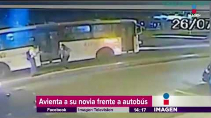 Avienta a su novia contra autobús por no querer abortar | Noticias con Yuriria Sierra