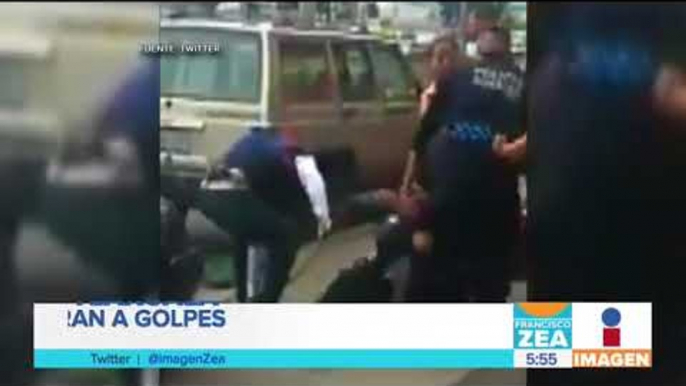 Policías auxiliares se agarran a golpes en Tlaxcala | Noticias con Francisco Zea