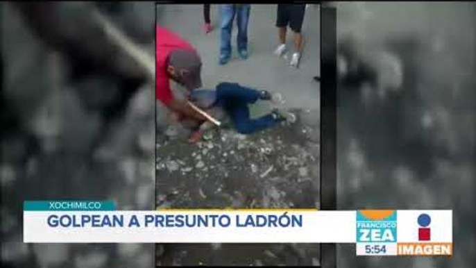 Agarran a golpes y palazos a presunto ladrón en Xochimilco | Noticias con Francisco Zea