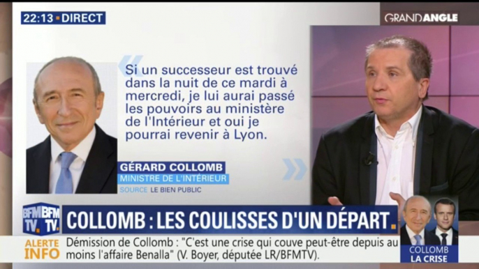 Collomb: "Je l'ai eu au téléphone il était décontracté, soulagé"