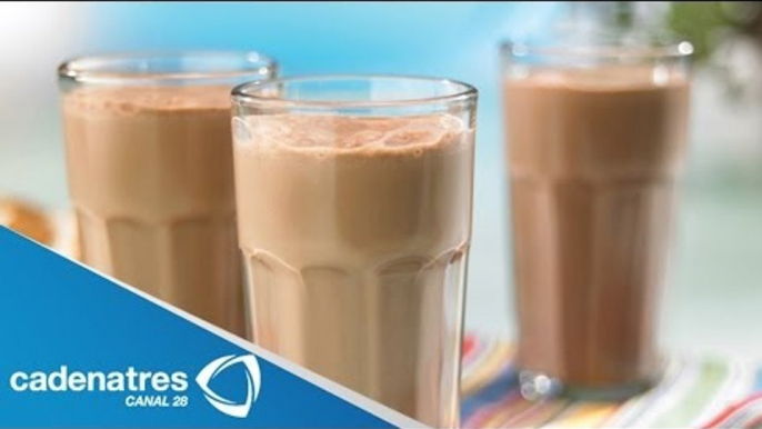 Receta de licuado de chocolate con macadamia saludable / bebidas para bajar de peso