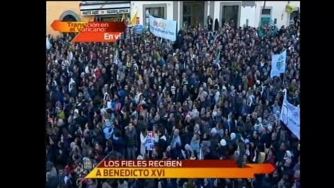 Mexicanos esperan la llegada de Benedicto XVI a Castel Gandolfo