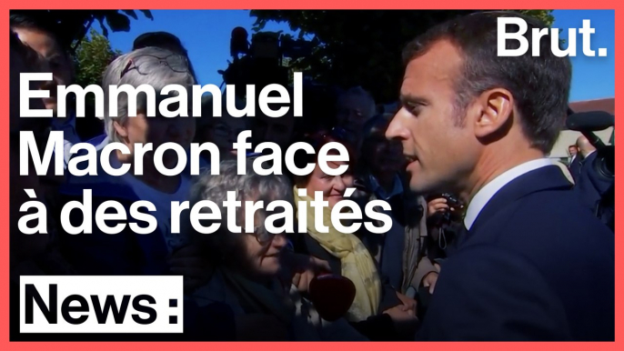 Emmanuel Macron face ç des retraités en colères