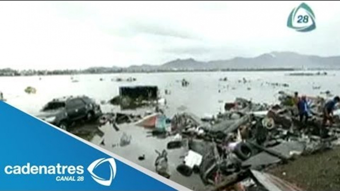 Muerte y destrucción en Filipinas por paso de tifón Haiyan; hay 4 mexicanas desaparecidas