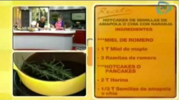 Hot Cakes de semillas de amapola o chia con naranja