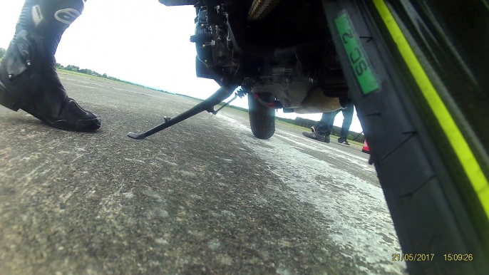 Popping a Wheelie at 218 MPH