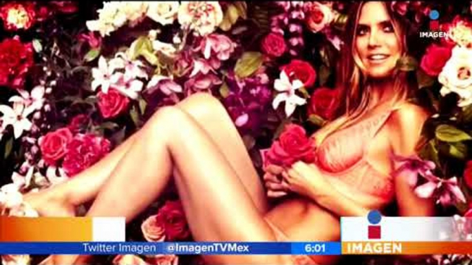 ¡Heidi Klum presume su colección de lencería! | Noticias con Paco Zea