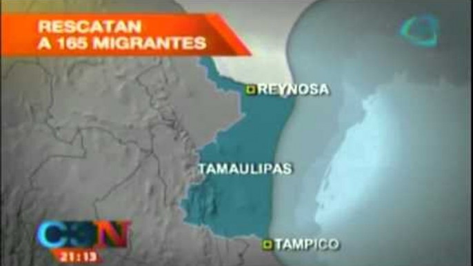 Autoridades mexicanas rescatan a 165 migrantes en Tamaulipas / Migración 2014