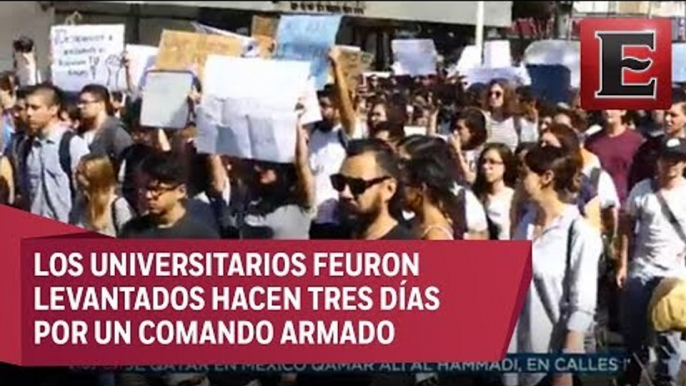 Universitarios en Jalisco exigen la aparición de estudiantes desaparecidos