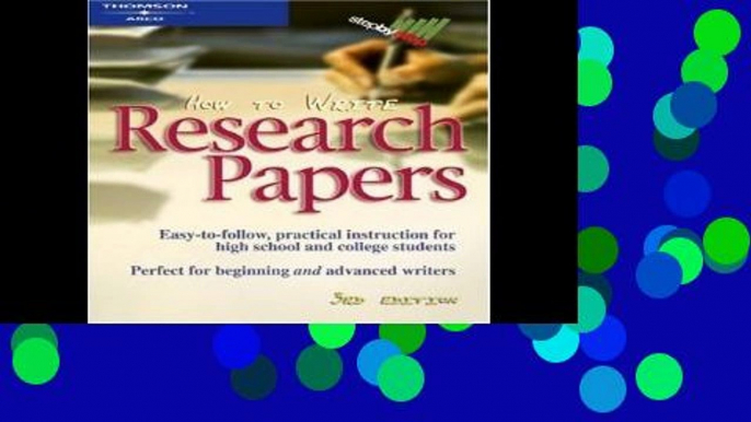 D.O.W.N.L.O.A.D [P.D.F] How to Write Research Papers (Arco How to Write Research Papers) [E.P.U.B]