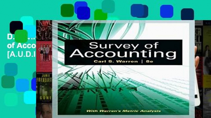 D.O.W.N.L.O.A.D [P.D.F] Survey of Accounting (Accounting I) [A.U.D.I.O.B.O.O.K]