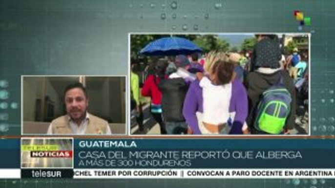 Caravana de migrantes hondureños llega a Chiquimula, Guatemala