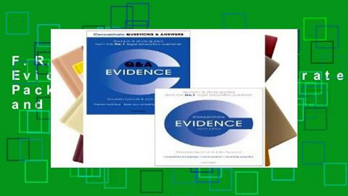 F.R.E.E [D.O.W.N.L.O.A.D] Evidence Revision Concentrate Pack: Law Revision and Study Guide