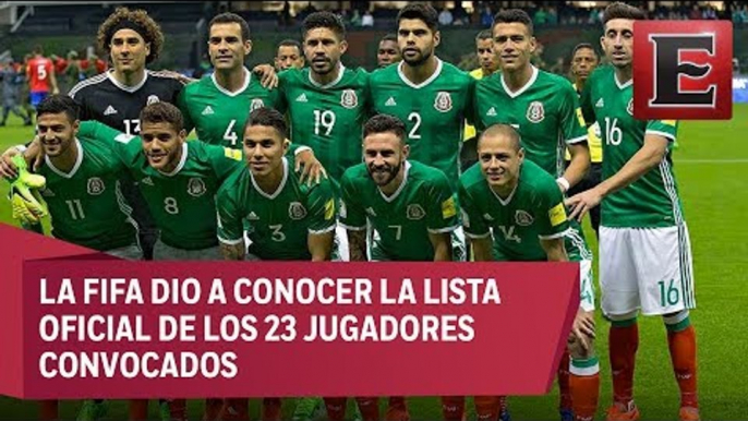 FIFA publica lista oficial de convocados al TRI para la Copa Confederaciones