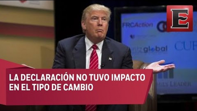 Donald Trump asegura que México pagará el muro fronterizo