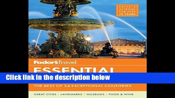 D.O.W.N.L.O.A.D [P.D.F] Fodor s Essential Europe: The Best of 24 Exceptional Countries (Full-color