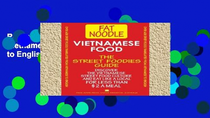 Review  Vietnamese Food.: Vietnamese Street Food Vietnamese to English Translations