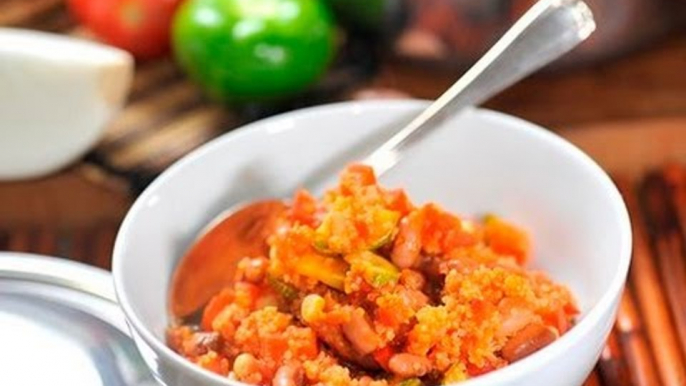 Chili con quinoa - Recetas de cocina mexicana - Recetas de cocina vegetariana en español