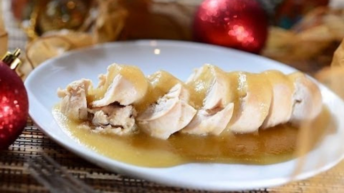 Pechugas de pavo rellenas de manzana - Turkey breast with applesauce - Recetas de navidad