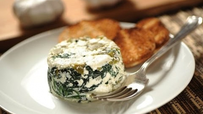 Queso fresco con nopales y espinaca - Frech ceese with spinach and nopales - Recetas de verduras