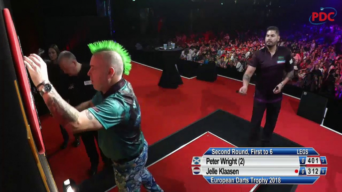 Peter Wright vs Jelle Klaasen | Round 2 | European Darts Trophy 2018