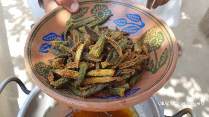 Kurkuri Bhindi Recipe - Crispy Okra Bhindi Kurkuri - Okra or Bhindi Fry - Village Food Secrets