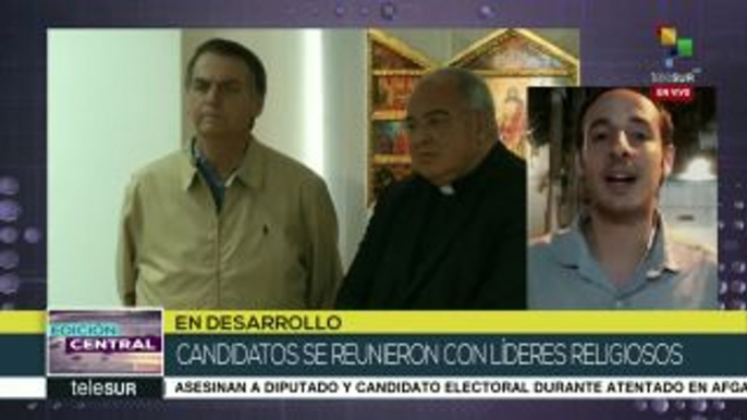 Candidatos brasileños se reúnen con sectores religiosos