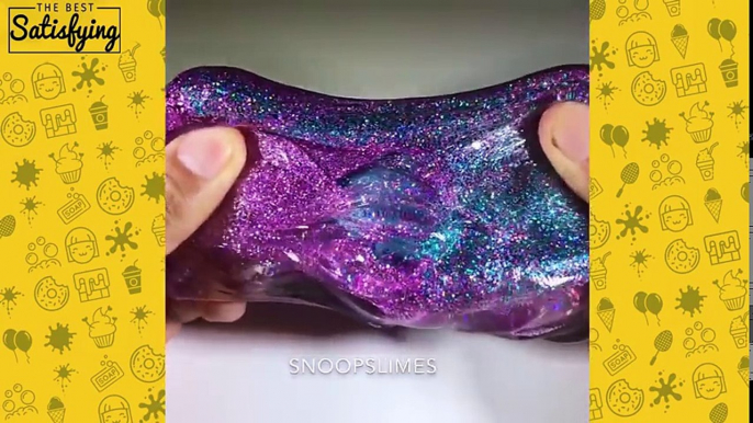 MOST SATISFYING GLITTER SLIME VIDEO l Most Satisfying Glitter Slime ASMR Compilation 2018 l 2