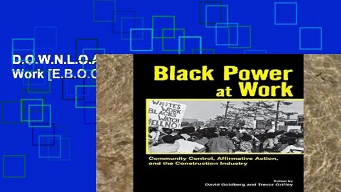 D.O.W.N.L.O.A.D [P.D.F] Black Power at Work [E.B.O.O.K]