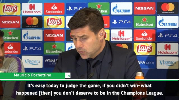 We don't deserve to be in the Champions League with such performances - Pochettino