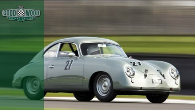 Chris Harris races Porsche 356 at Goodwood Revival