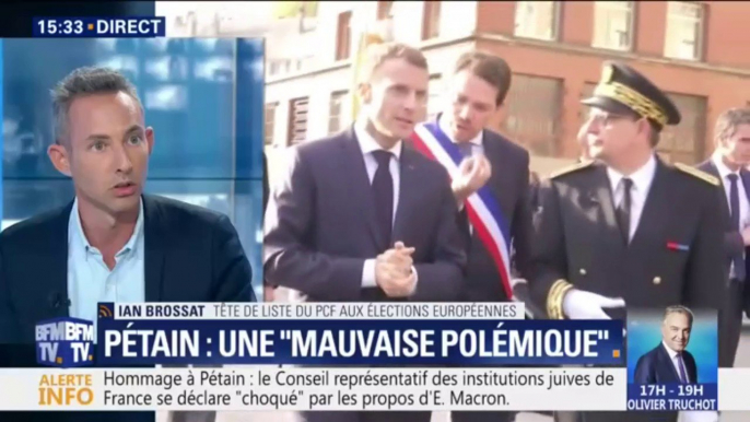 Pétain: Brossat (PCF) se demande s'il ne s'agirait pas d'une "polémique pour effacer la problématique sur les carburants"