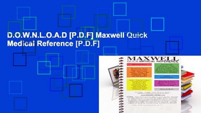 D.O.W.N.L.O.A.D [P.D.F] Maxwell Quick Medical Reference [P.D.F]