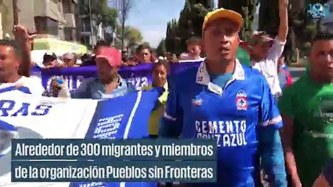 "Sin buses no nos vamos", migrantes ante la ONU