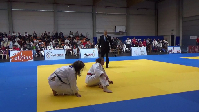 Finale championnat régional seniors 2018 +78kg entre Anaïs Castiaux (Judo Marcel Clause Wasmuel) et Christelle Delguendre (JC Habay)