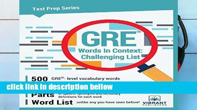 Popular GRE Words In Context: Challenging List: Volume 15 (Test Prep Series)