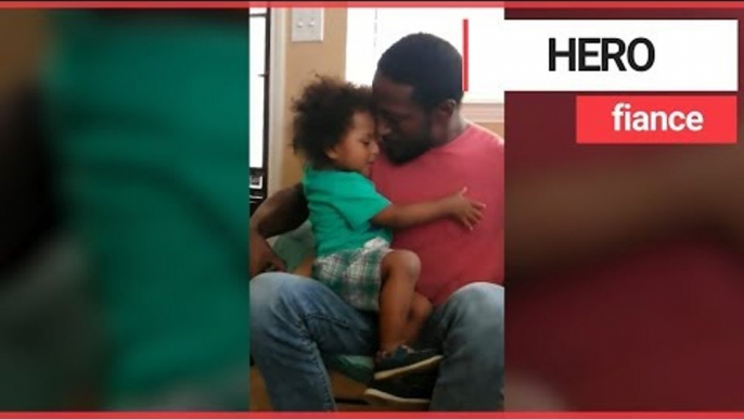 Dad kisses son for final time before he drowned saving fiance's daughter | SWNS TV