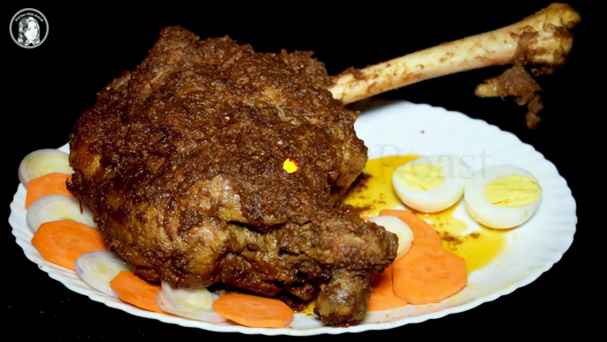 Roasted Bakray Ki Raan Without Oven - Mutton Leg Roast Recipe by Kitchen With Amna