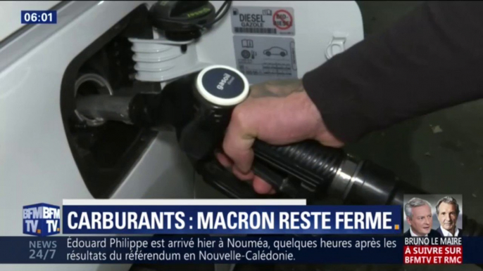 Carburants: Emmanuel Macron reste ferme