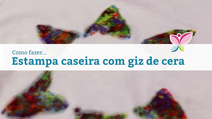 Como fazer uma estampa caseira com giz de cera