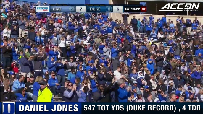 Duke QB Daniel Jones Sets School-Record In Win vs. UNC