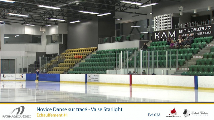 Championnats A de la section Québec - Patinage Canada 2019 Eve. 2 Novice Danses sur tracé + Eve. 3 Pré-Novice Danses sur tracé + Eve. 4 Junior Danse Rythmique + Eve. 5 Senior Danse Rythmique