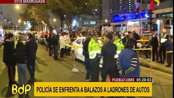 Pueblo Libre: efectivos policiales capturan a asaltantes de autos tras feroz balacera