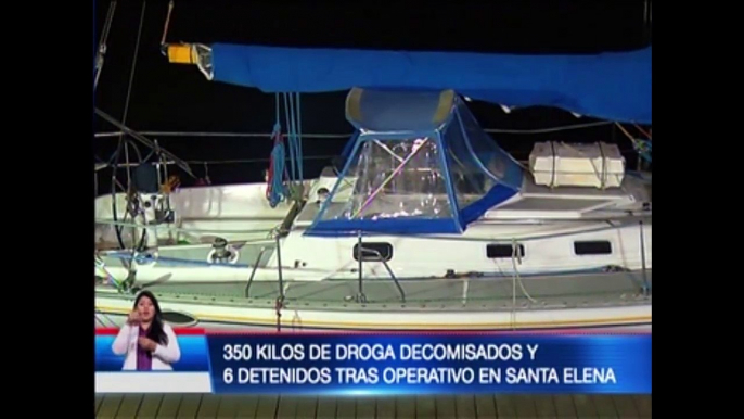 350 kilos de droga decomisados y 6 detenidos tras operativo en Santa Elena