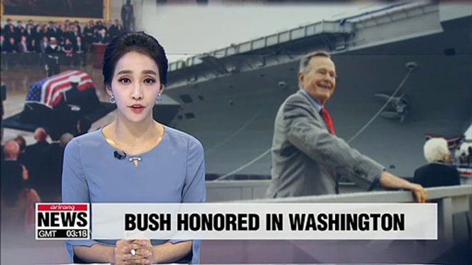 George H.W. Bush honored in Washington before state funeral on Wednesday